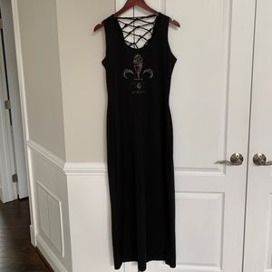 House of Dereon Black Maxi Dress Size 1X Beyonce